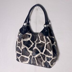 5/$25 D Fusion Brown Animal Print Hobo Shoulder Bag Purse